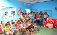 Chegada do Papai Noel na Creche Dantas